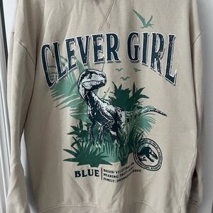 Clever Girl Dinosaur Graphic Sweatshirt